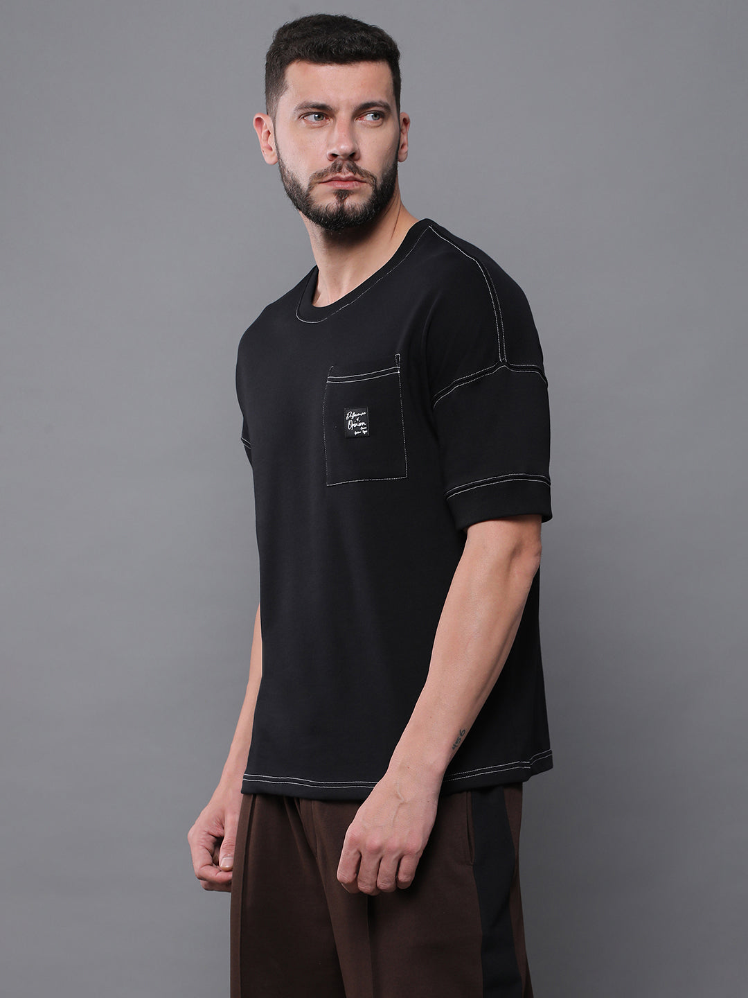 Mens Half Sleeve Round Neck Oversized Fit T-Shirts