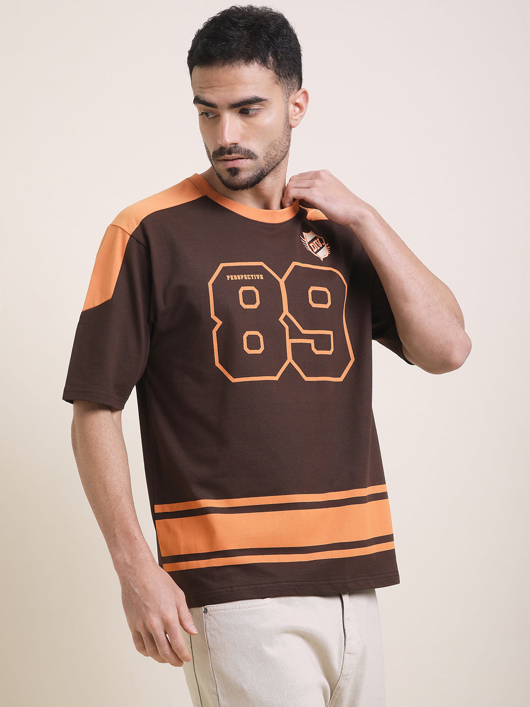 Mens Half Sleeve Round Neck Printed Oversized Fit Tshirts