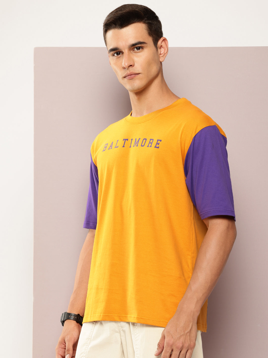 Mens Half Sleeve Round Neck Printed Oversized Fit Tshirts