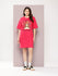 Womens Oversized Short Sleeves Printed Tshirt Dress