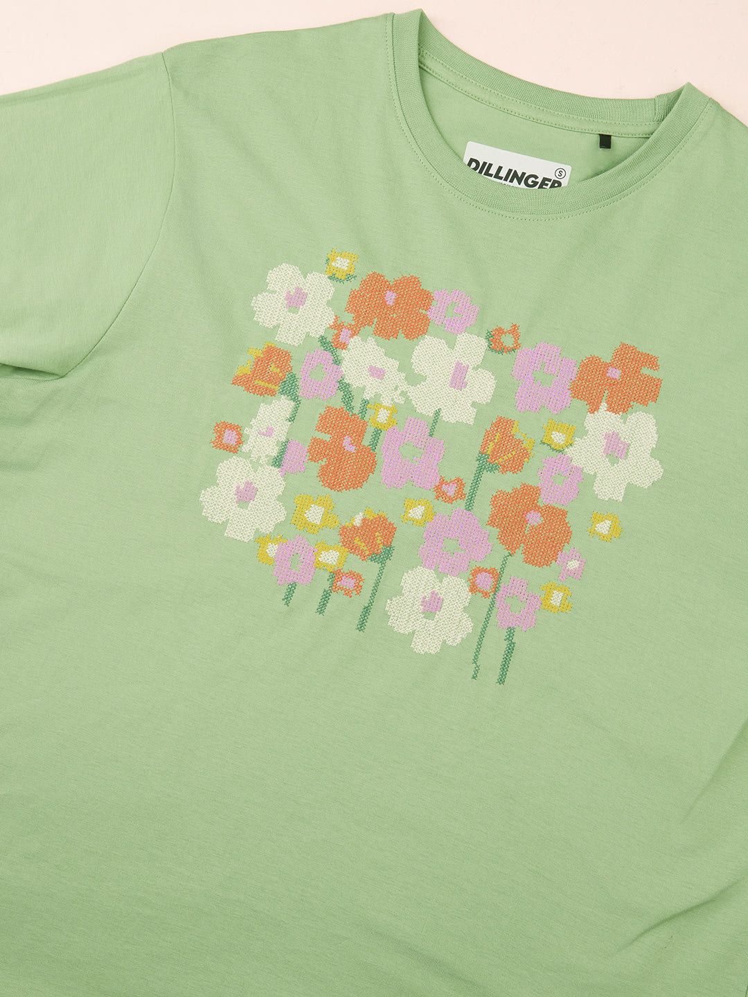 Womens Embroidery Oversized Fit Cotton T-Shirt
