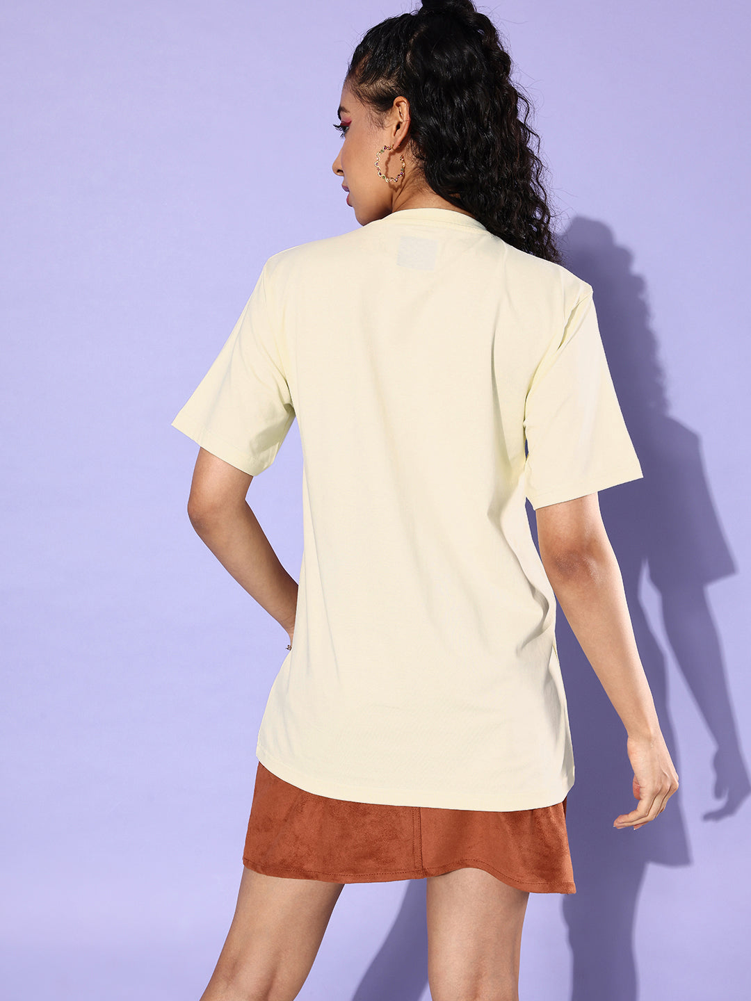 Womens Half Sleeve Round Neck Oversized Fit T-Shirts