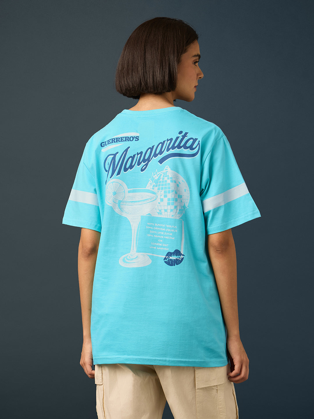 Womens Short Sleeve Printed Oversized Fit Tshirt 