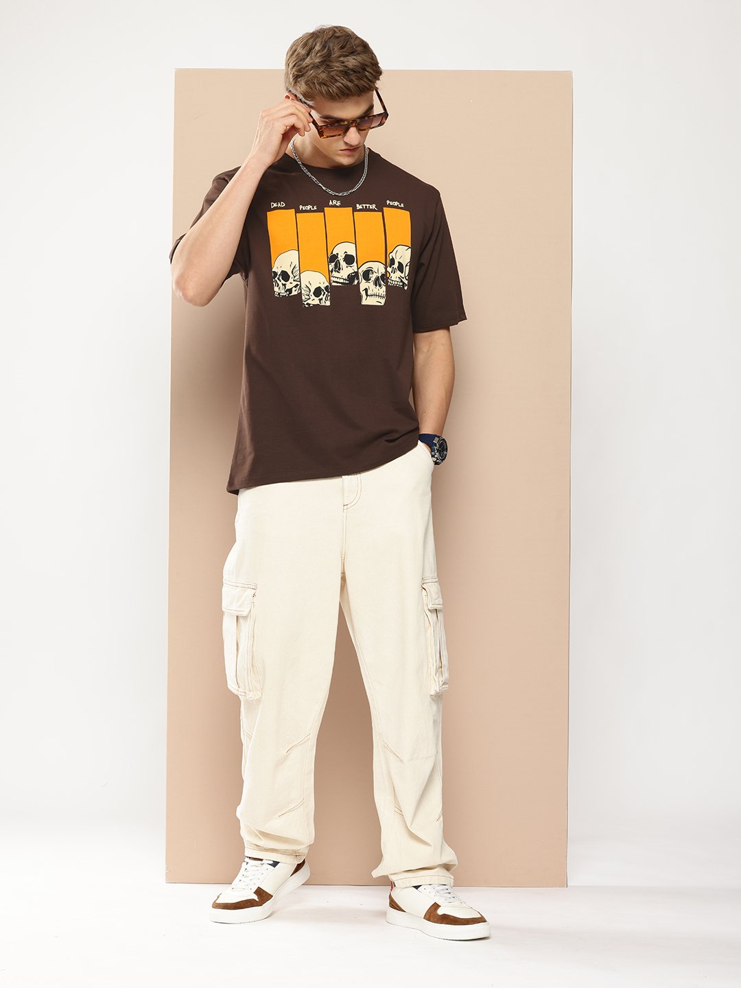 Mens Half Sleeve Round Neck Oversized Fit T-Shirts