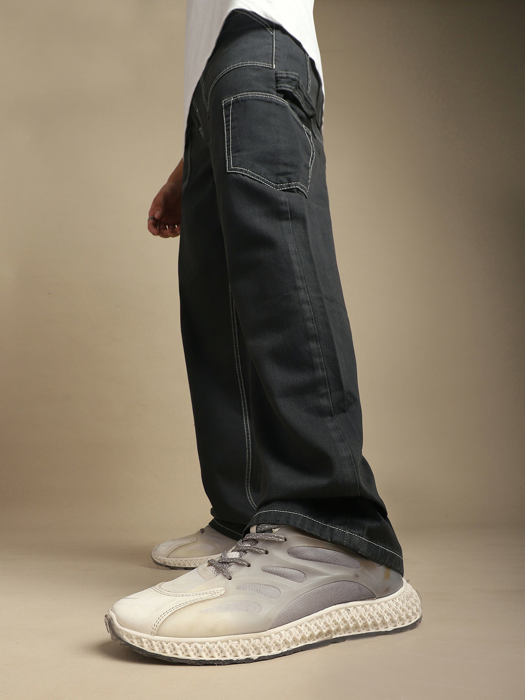 Men Plain Cargo Jeans