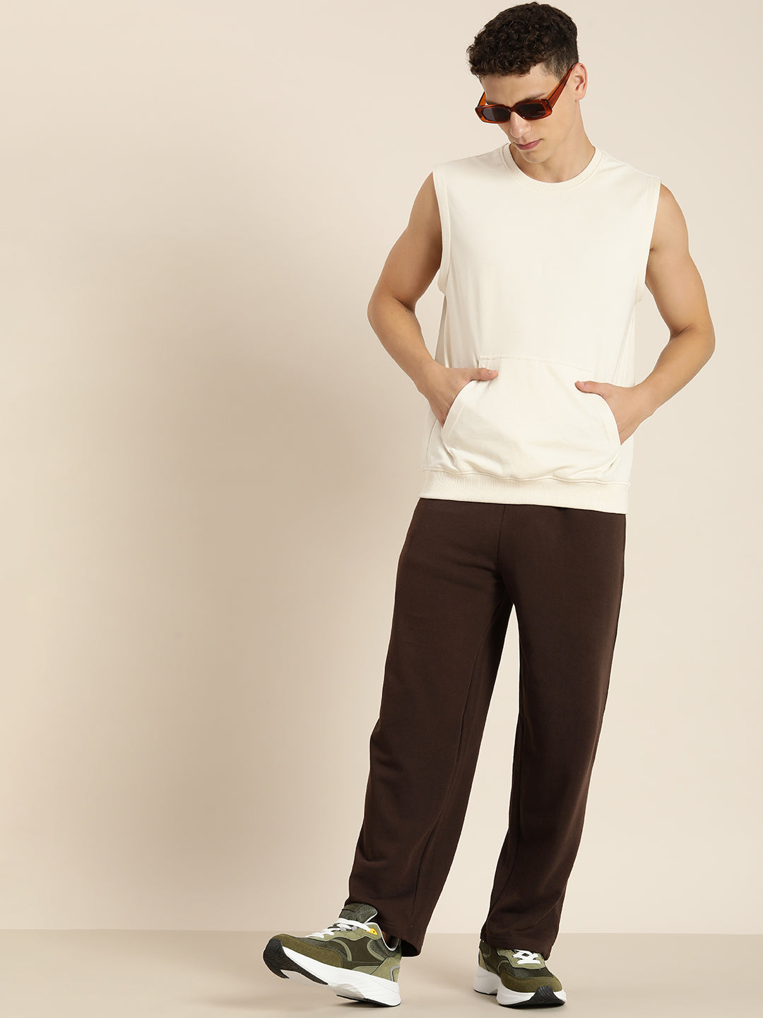 Men Lightweight Relaxed Fit Baggy Korean Pant