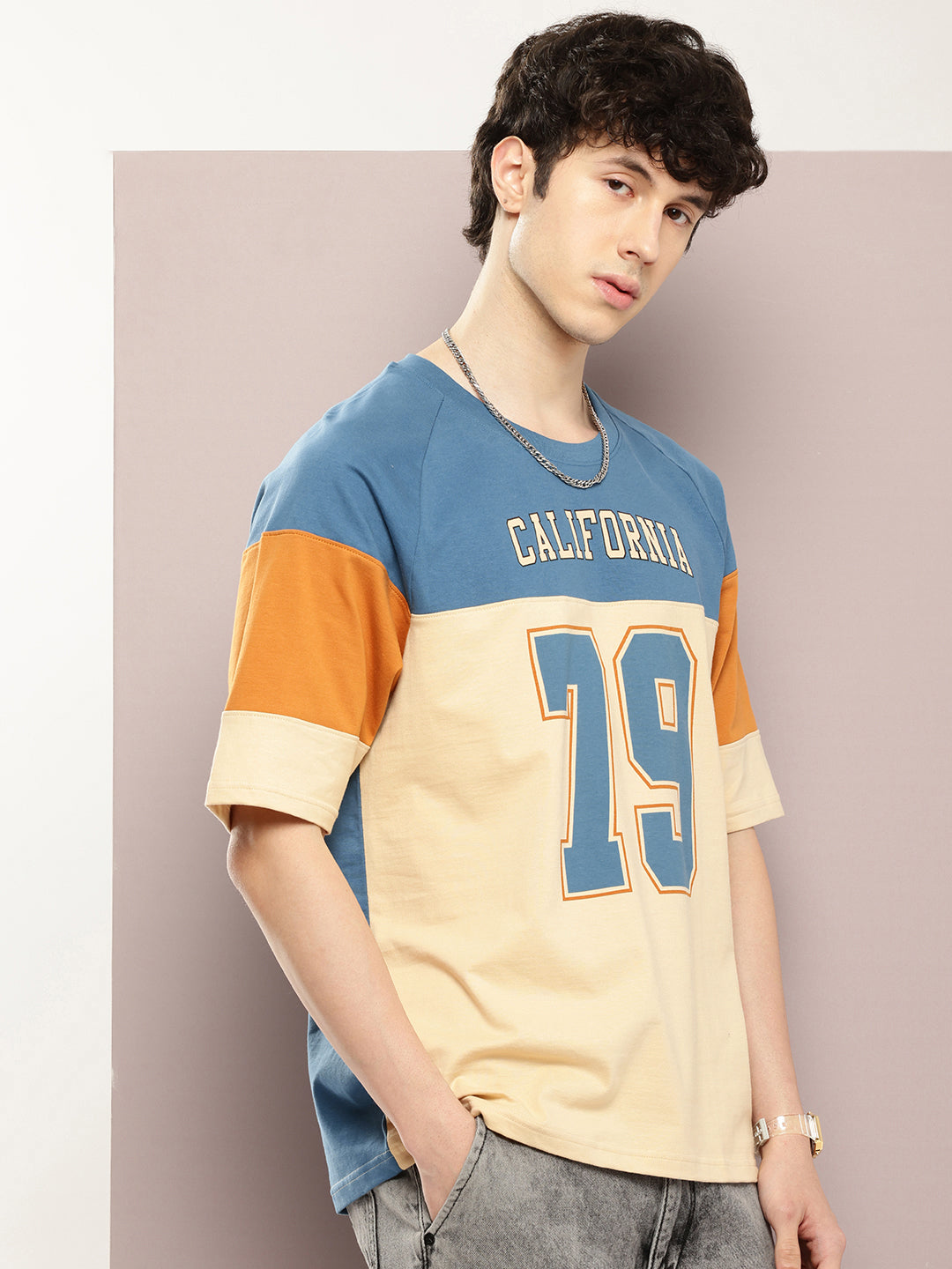 Mens Half Sleeve Round Neck Printed Oversized Fit Tshirts