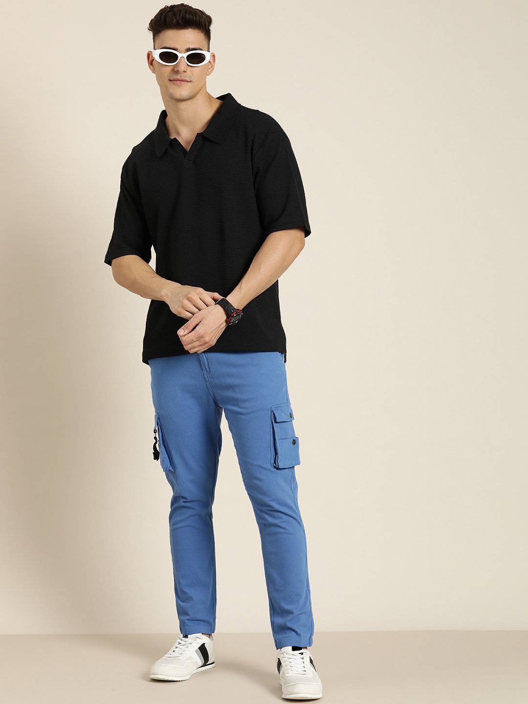 Mens Short Sleeve Polo Oversized Fit Polo T-Shirt