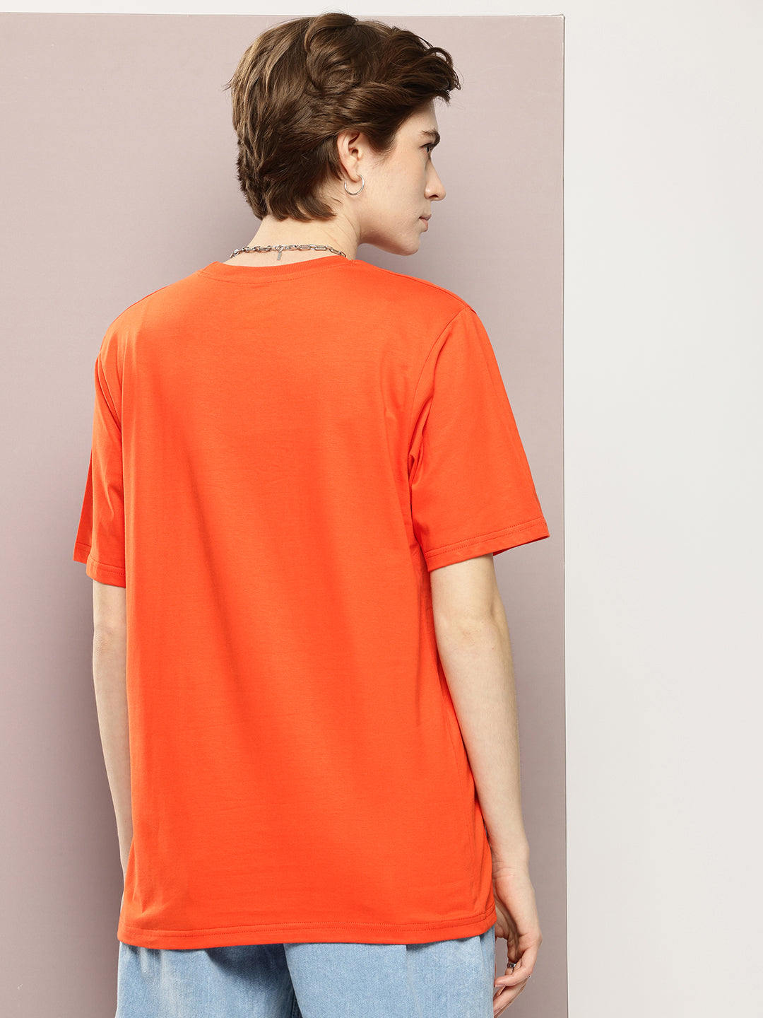 Womens Half Sleeve Round Neck Printed Oversized Fit Tshirts