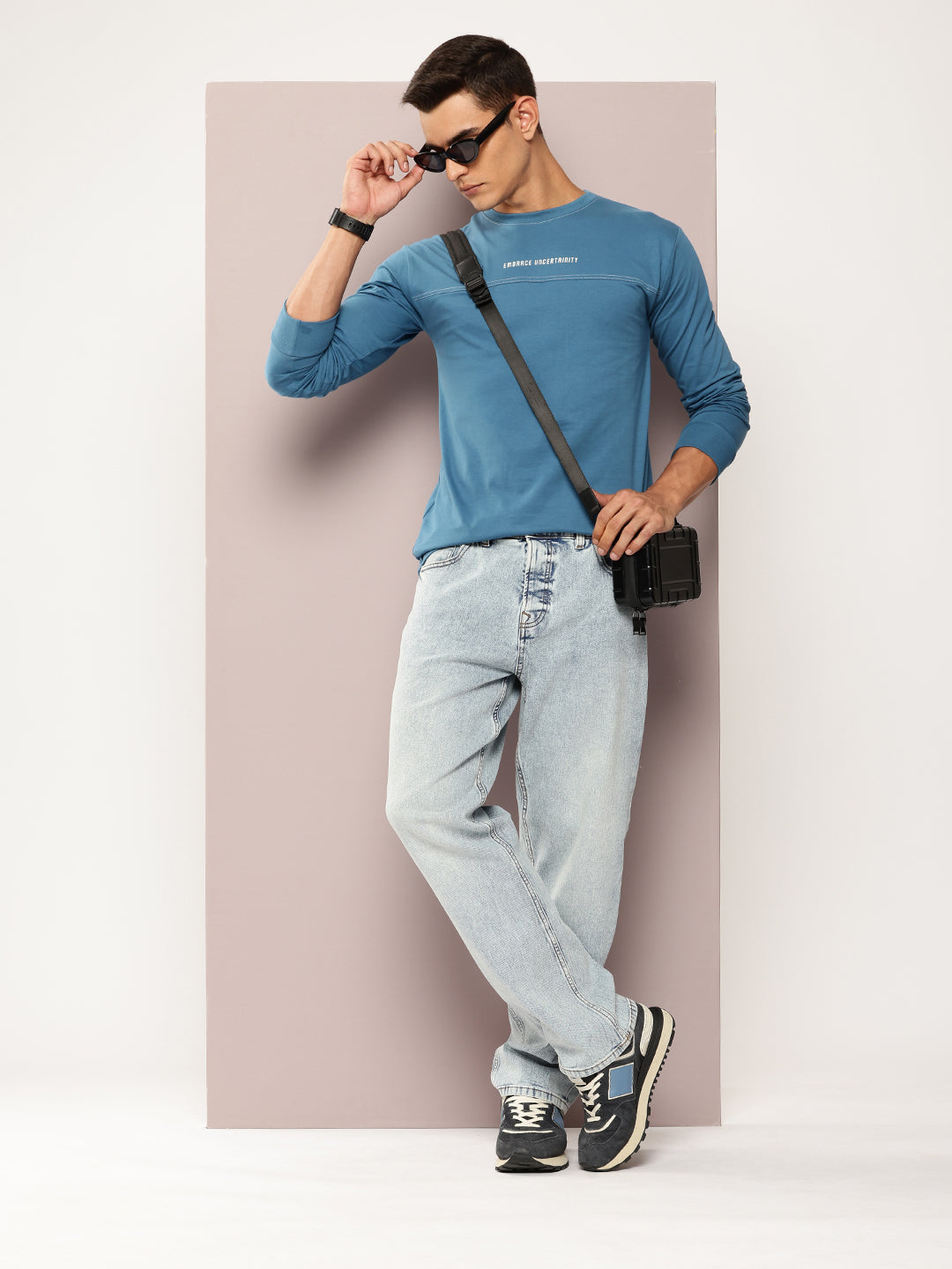 Mens Full Sleeve Round Neck Printed Regular Fit Tshirts