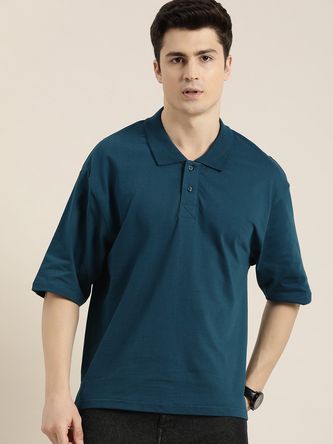 Mens Half Sleeve Oversized Fit Polo T-Shirts