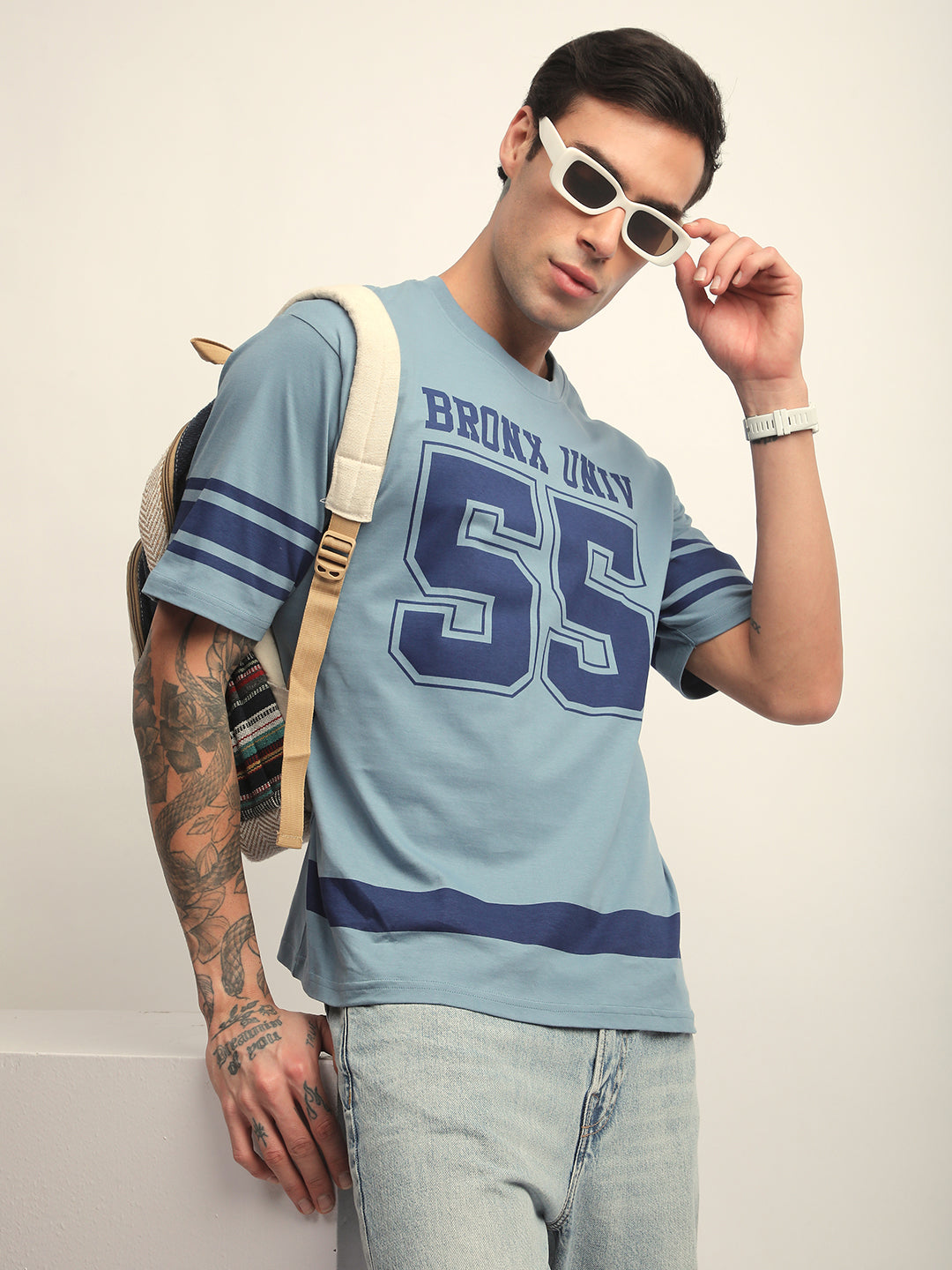 Mens Half Sleeve Round Neck Printed Oversized Fit Tshirts