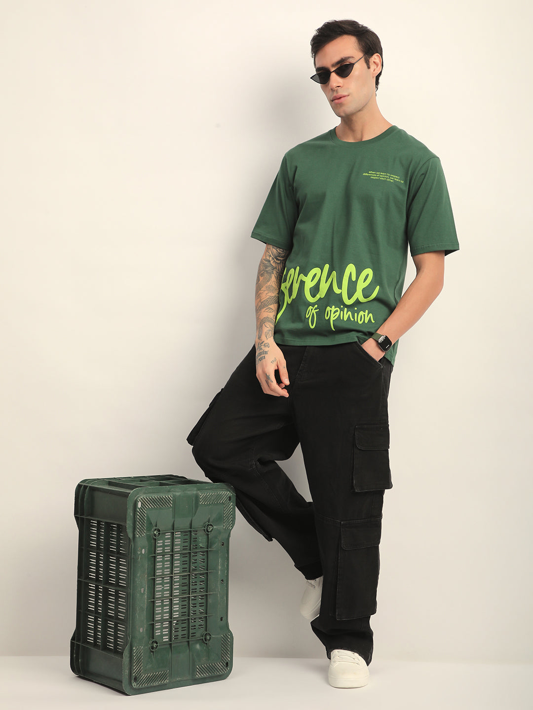 Mens Half Sleeve Round Neck Printed Oversized Fit Tshirts