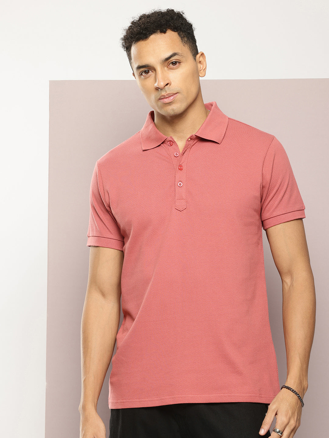 Mens Half Sleeve Polo Neck Solid Regular Fit Tshirts