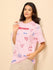 Womens Printed Oversized Cotton T-Shirt