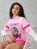 Womens Half Sleeve Printed Oversized Fit Tshirt