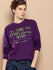 Womens Full Sleeve Round Neck Printed Oversized Fit Tshirts
