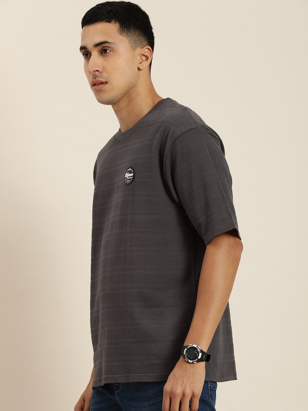 Mens Half Sleeve Round Neck Oversized Fit T-Shirts