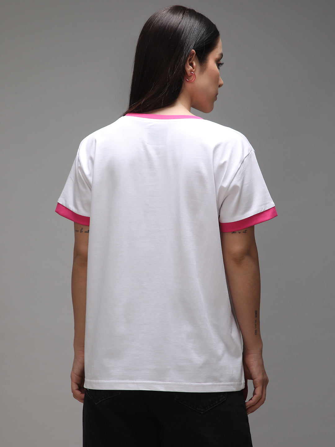 Womens Half Sleeve Round Neck Printed Boxy Fit Tshirts