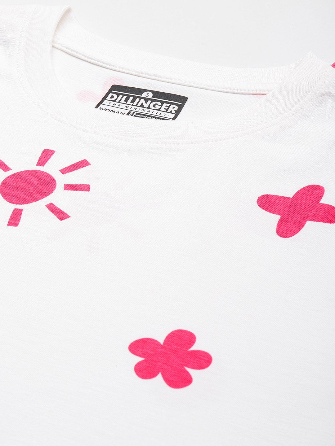 Womens Short Sleeve Round Neck Oversized Fit T-Shirt