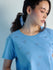 Womens Stud Detailed Boxy Regular Round Neck Tshirt 