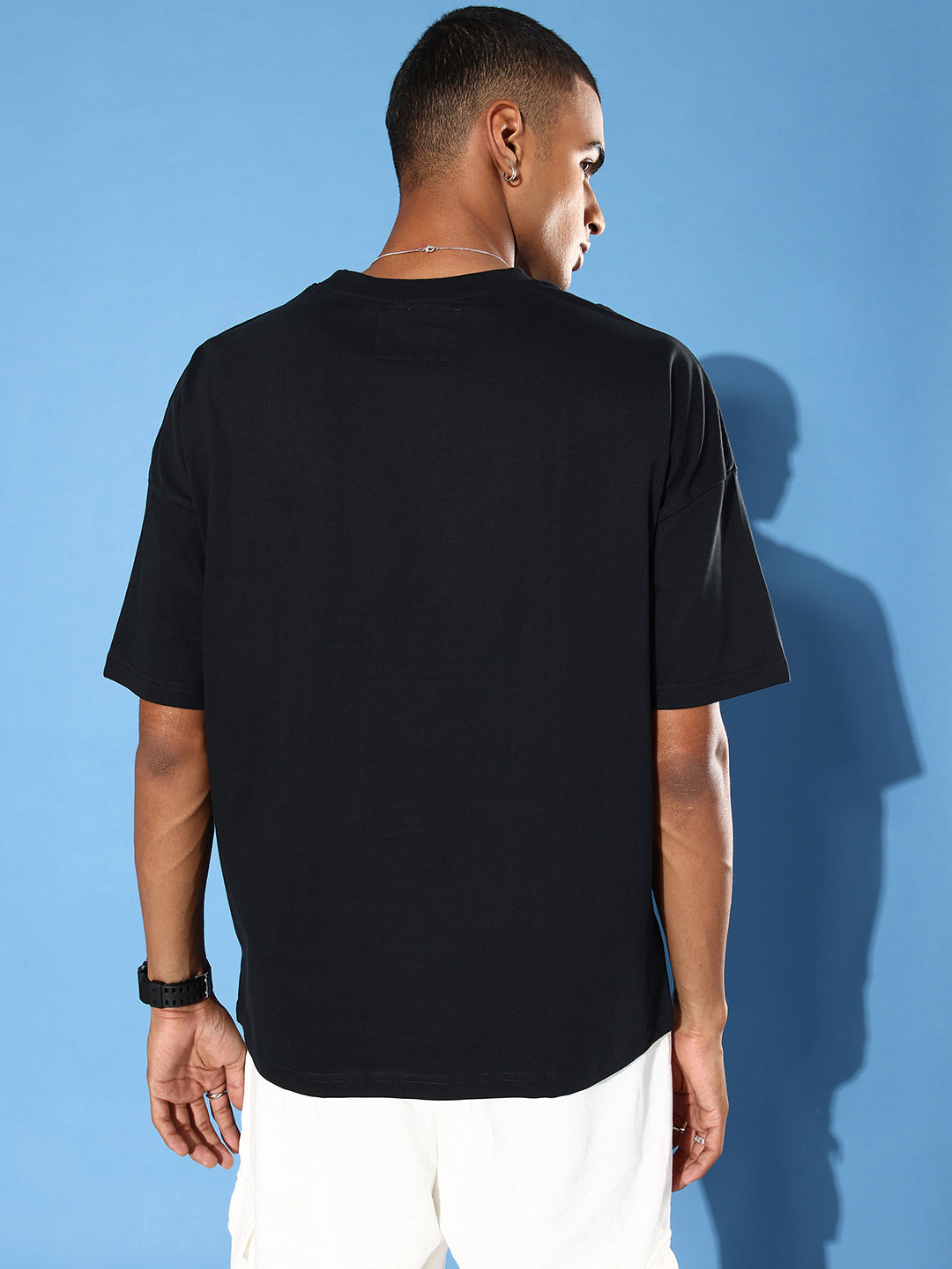 Mens Half Sleeve Drop Shoulder Printed Oversized Fit T-Shirts