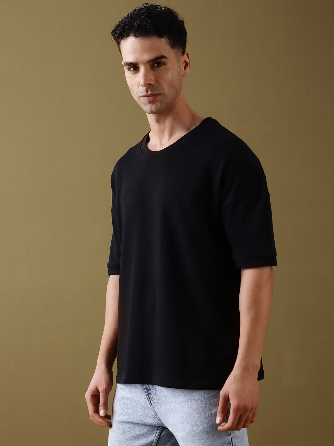 Mens Half Sleeve Round Neck Oversized Fit T-Shirts