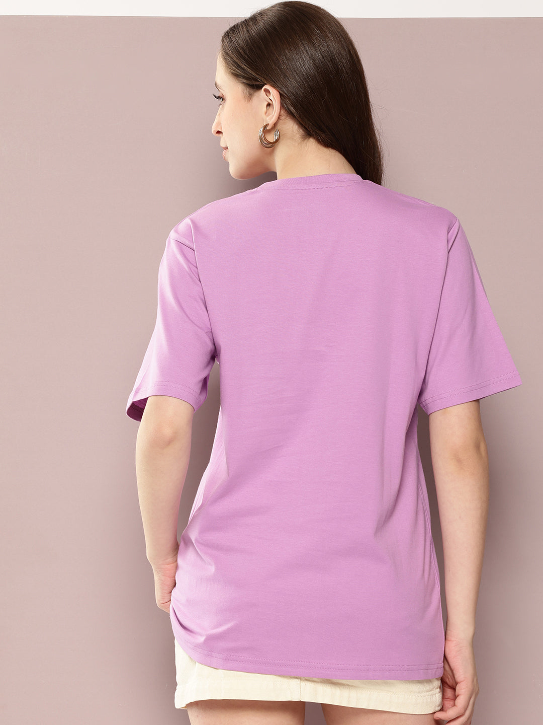 Womens Half Sleeve Round Neck Printed Oversized Fit Tshirts