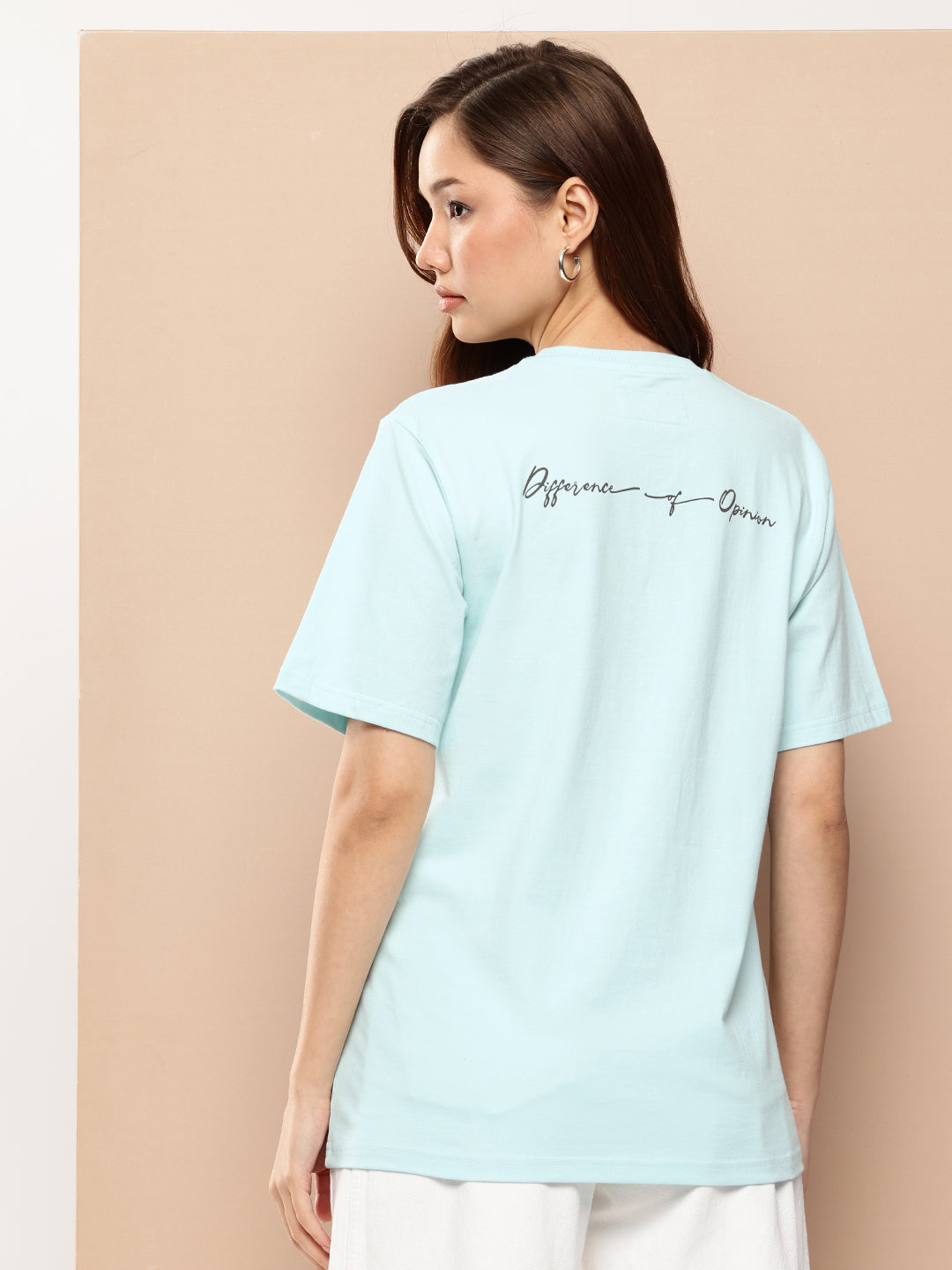 Womens Half Sleeve Round Neck Printed Oversized Fit Tshirts