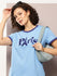 Womens Half Sleeve Round Neck Embroidery Boxy Fit Tshirts