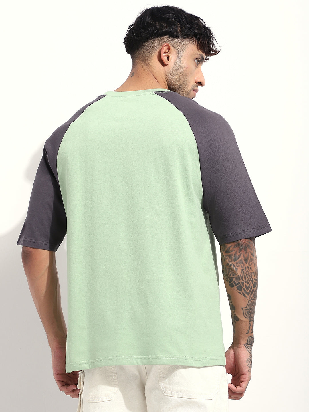 Mens Half Sleeve Round Neck Printed Oversized Fit Tshirts