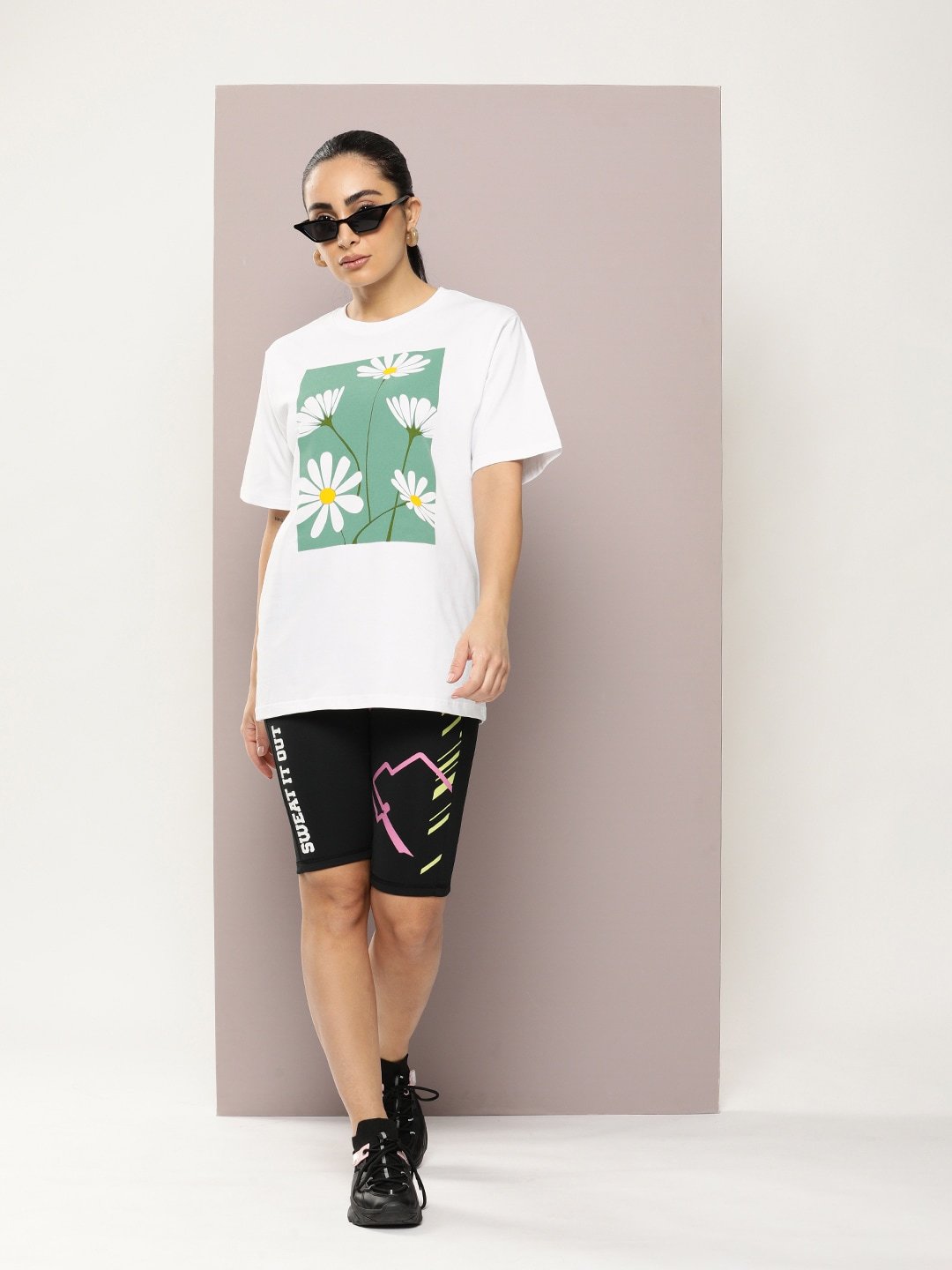 Womens Half Sleeve Round Neck Oversized Fit T-Shirts