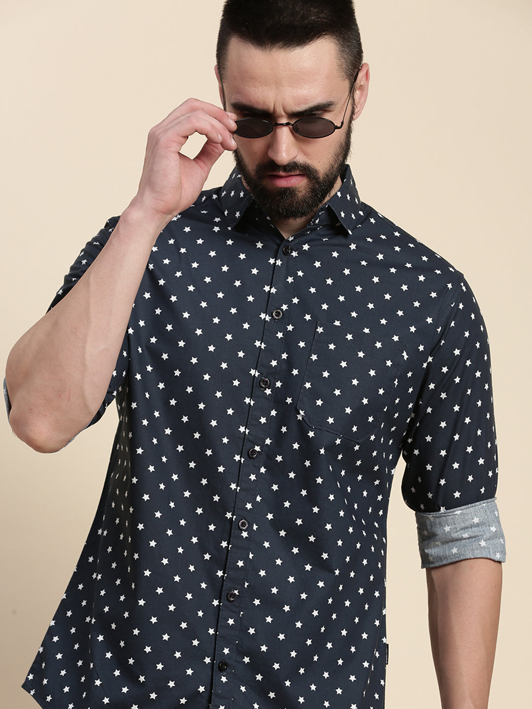 Men All Over Printed Full Sleeve Shirt With Pocket