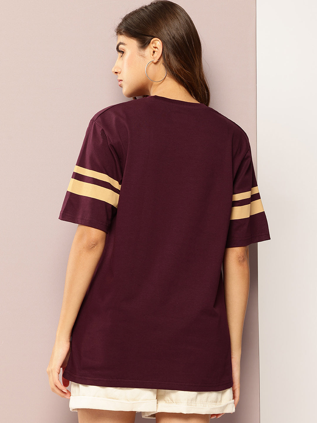 Womens Short Sleeve Printed Oversized Fit Tshirt