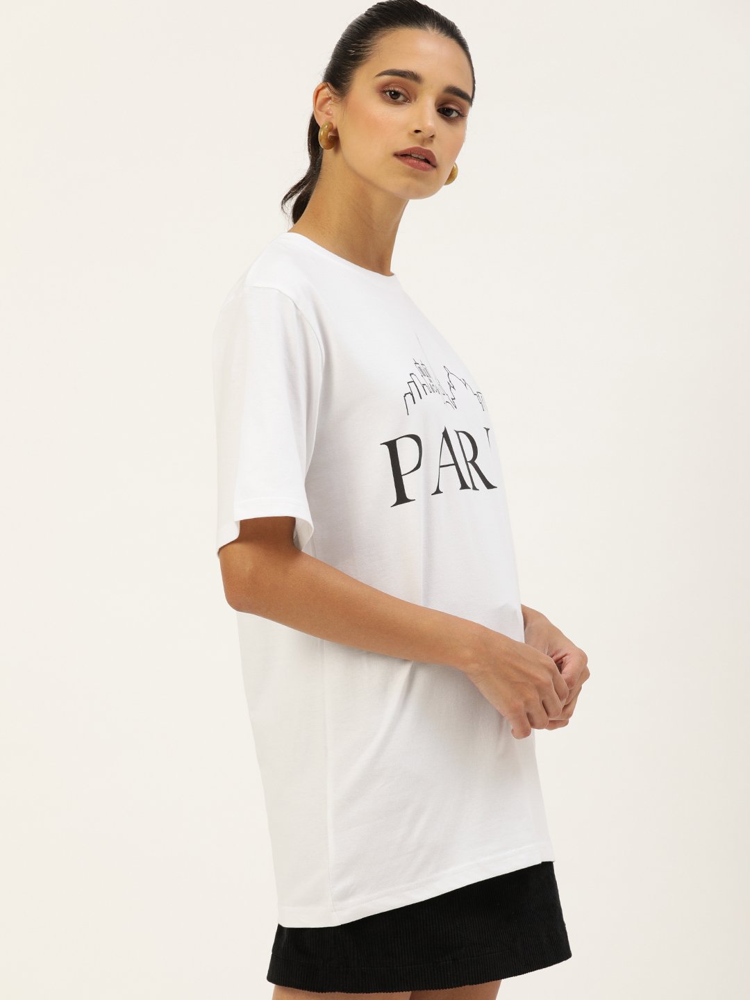 Womens Half Sleeve Round Neck Oversized Fit T-Shirts