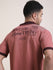 Mens Half Sleeve Polo Neck Back Embroidered Relaxed Fit Tshirts