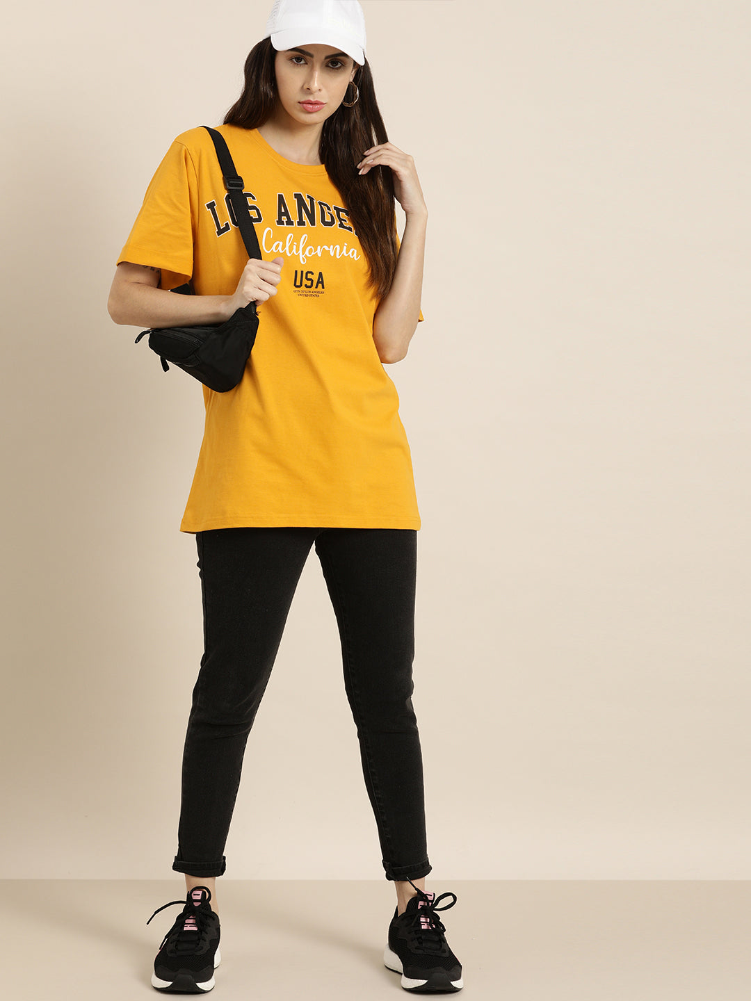 Womens Half Sleeve Round Neck Oversized Fit T-Shirts