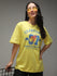 Womens Half Sleeve Round Neck Printed Oversized Fit Tshirts