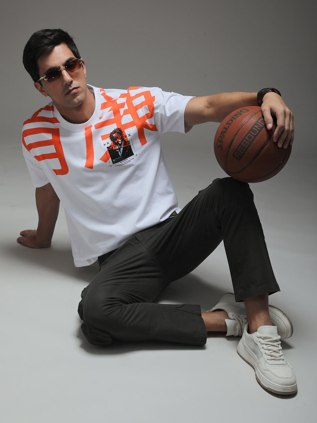 Mens Half Sleeve Drop Shoulder Printed Oversized Fit T-Shirts