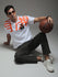 Mens Half Sleeve Drop Shoulder Printed Oversized Fit T-Shirts