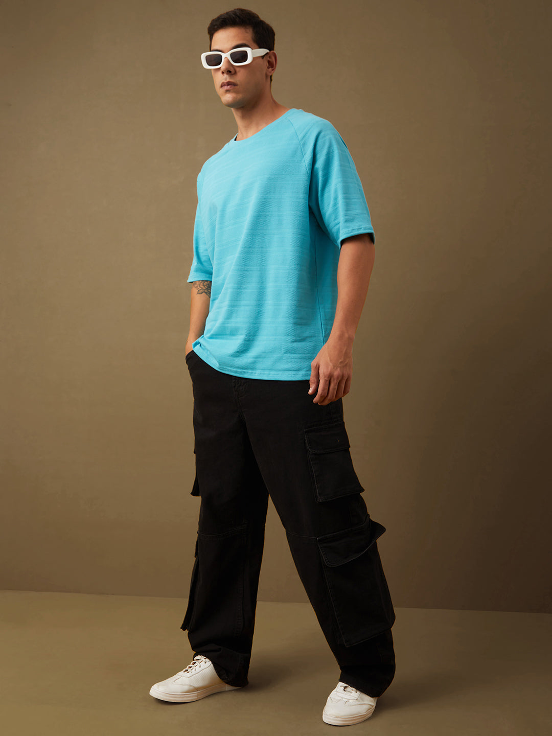 Mens Half Sleeve Round Neck Oversized Fit T-Shirts