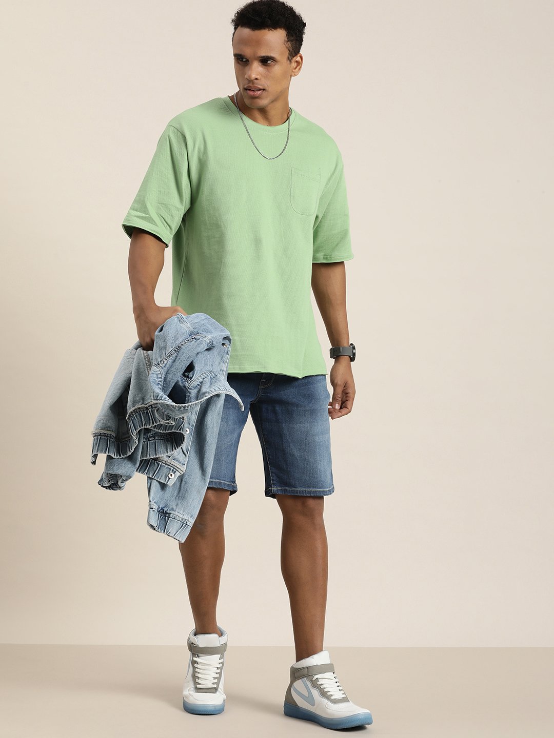 Mens Half Sleeve Round Neck Oversized Fit T-Shirts