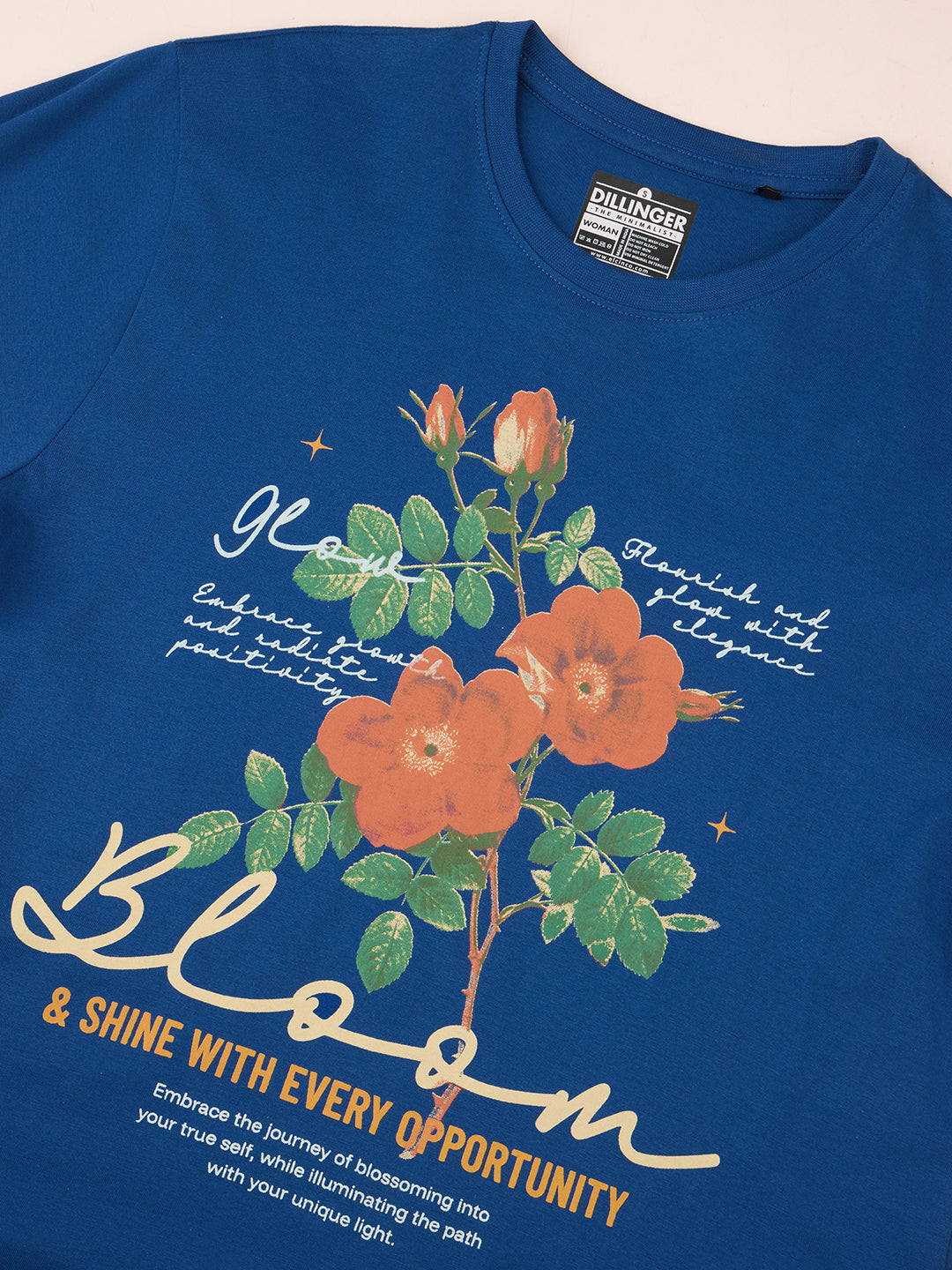 Womens Printed Oversized Fit Cotton T-Shirt