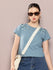 Womens Half Sleeve Round Neck Embroidery Regular Fit Tshirts