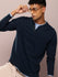 Mens Full Sleeve V-Neck Solid Regular Fit Tshirts