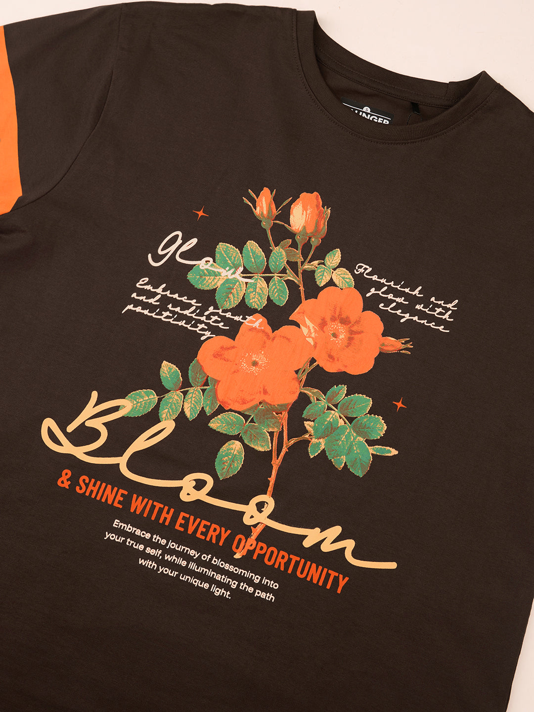 Womens Printed Oversized Fit Cotton T-Shirt
