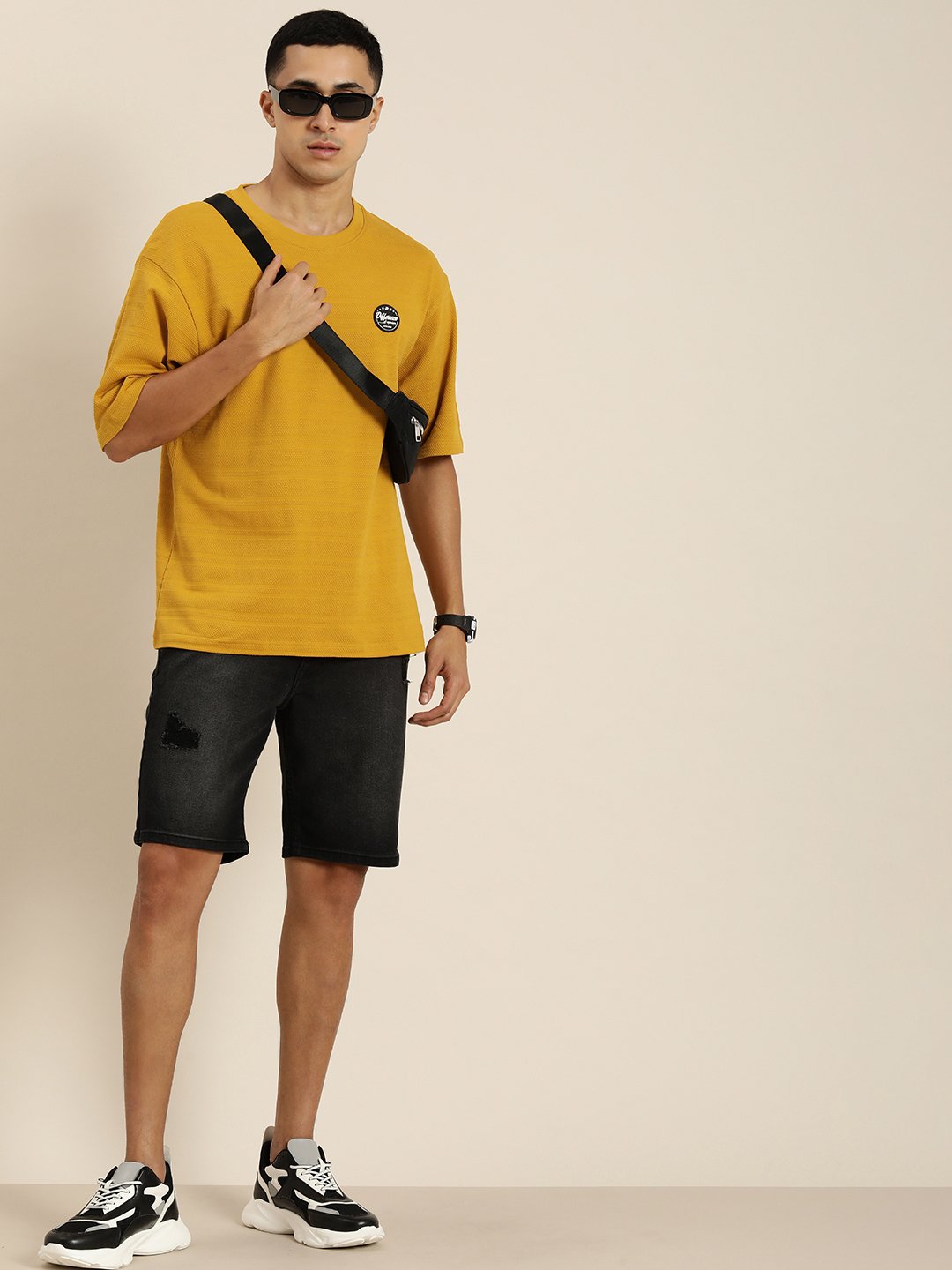 Mens Half Sleeve Round Neck Oversized Fit T-Shirts