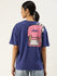 Womens Half Sleeve Drop Shoulder Printed Oversized Fit T-Shirts