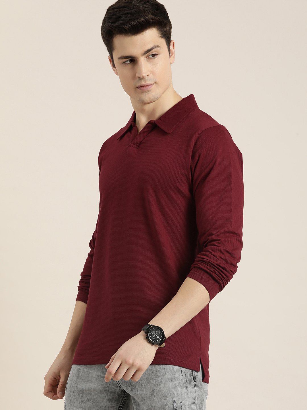 Mens Full Sleeve Regular Fit Polo T-Shirts