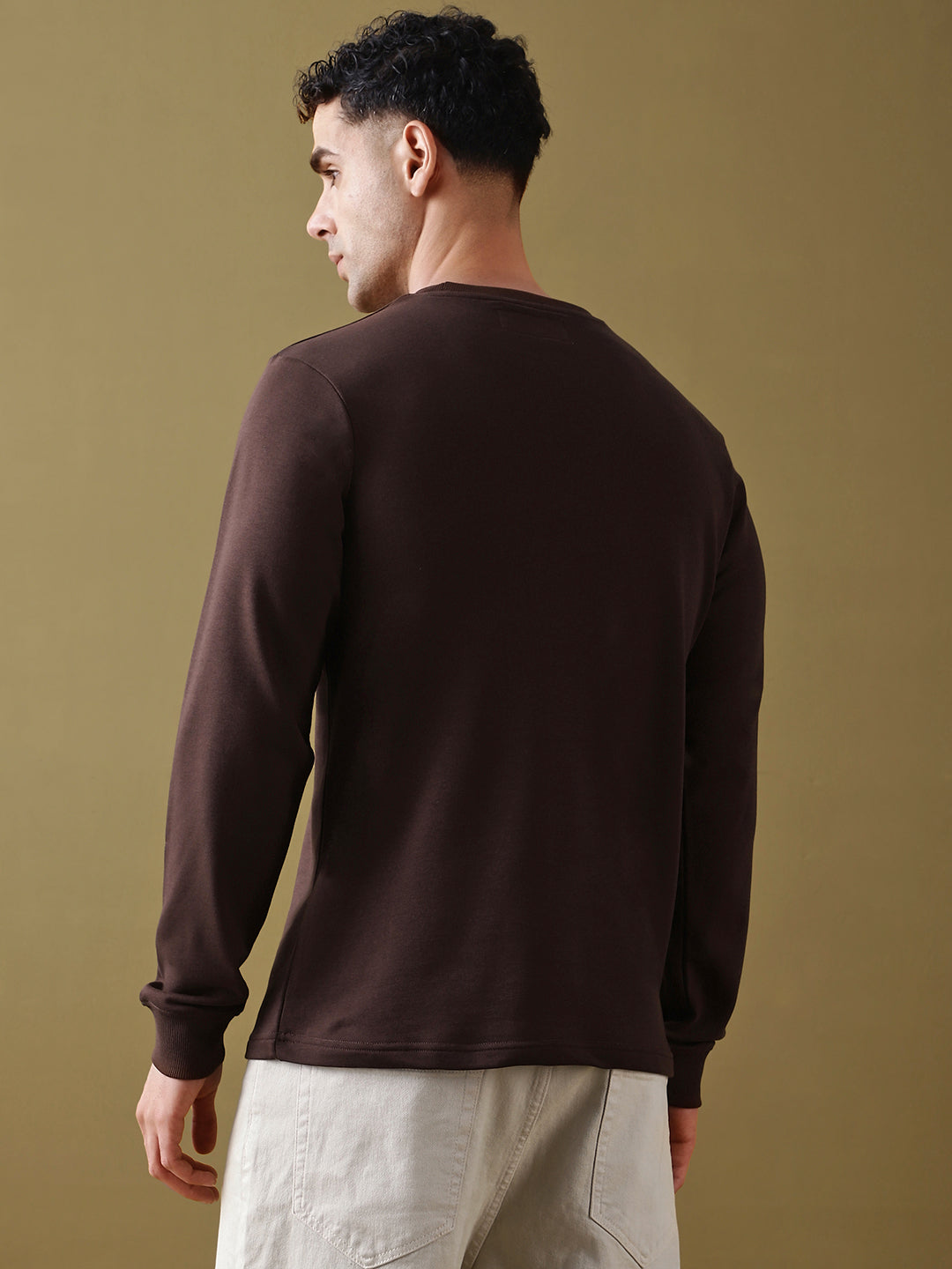 Mens Full Sleeve Round Neck Regular Fit T-Shirts